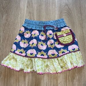 Matilda Jane Enchanted Garden Modern Mix Multi-Pattern Skirt